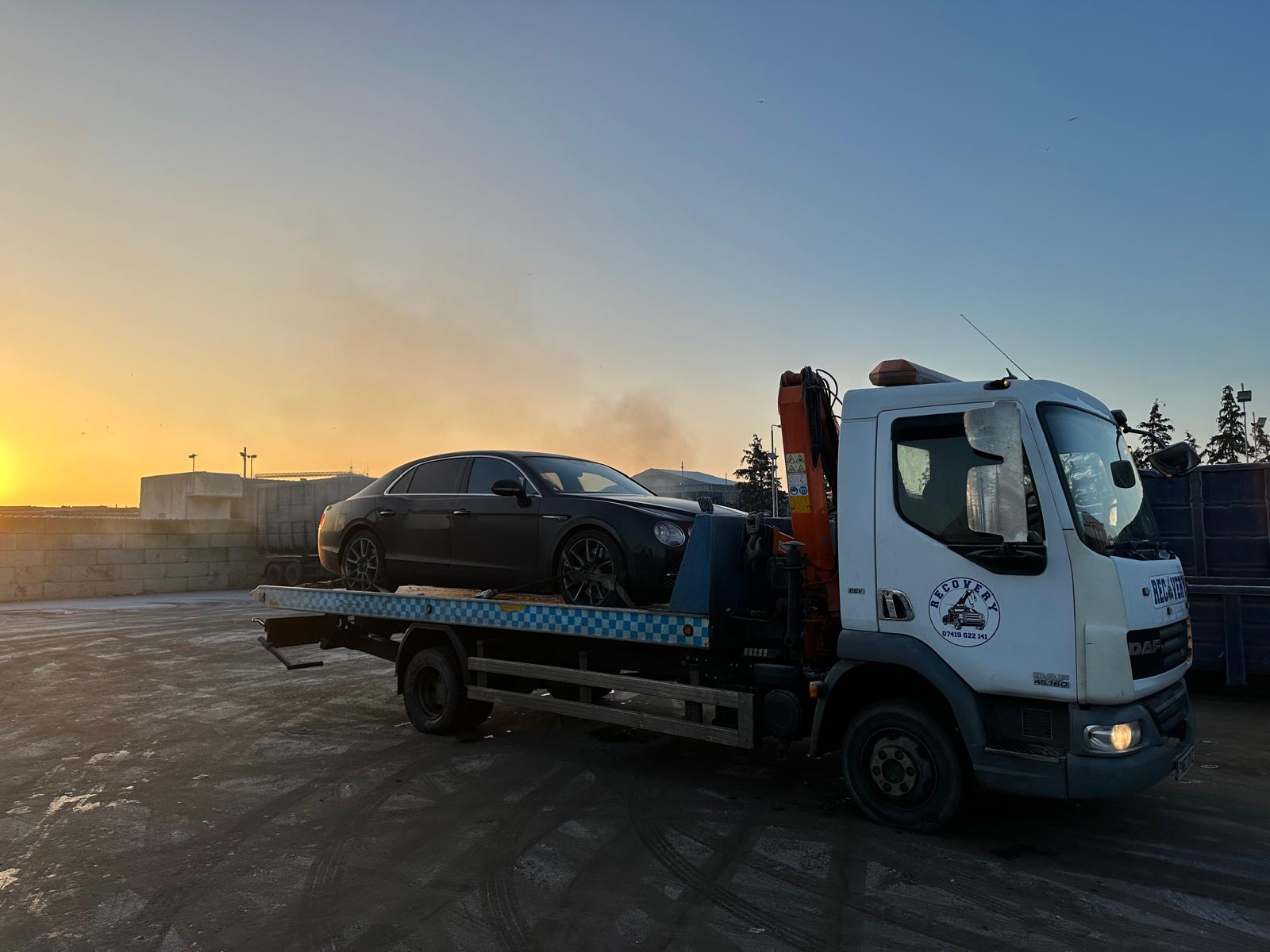 scrap Car on a recovery truck scrap Car on a recovery truck